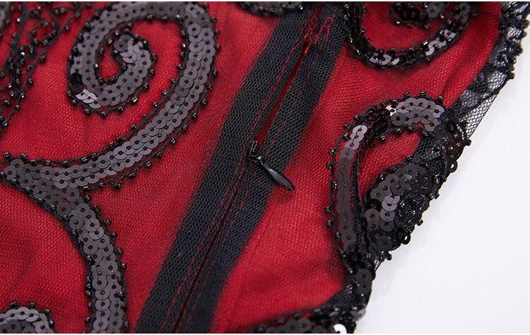 Rochie Roșie Din Dantelă Anii 20