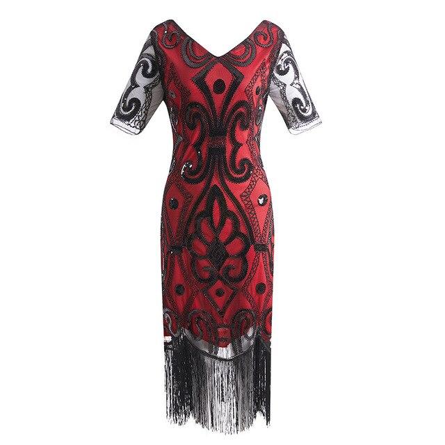 Rochie Roșie Din Dantelă Anii 20