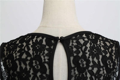 Rochie Vintage Verde Din Dantela