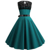Rochie Vintage Verde Din Dantela
