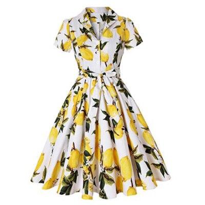 Rochie Vintage Plus Size 60 Lemon