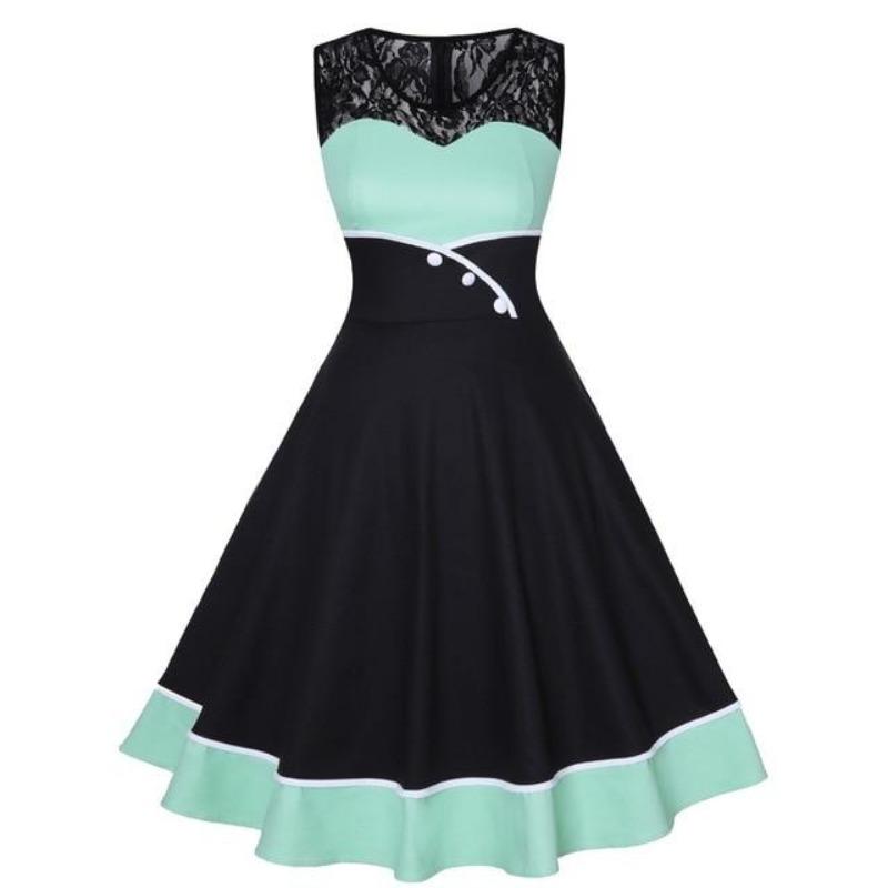 Rochie Vintage Plus Size Pastel Dantela