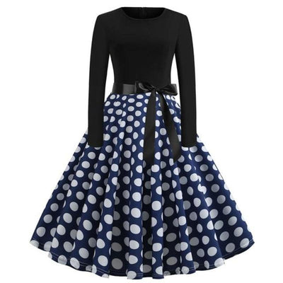 Rochie Vintage Cu Maneca Lunga