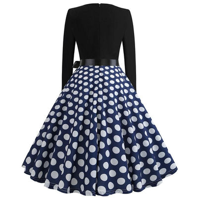 Rochie Vintage Cu Maneca Lunga