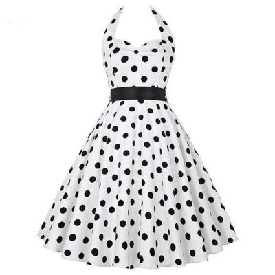 Rochie Vintage Alb-Negru
