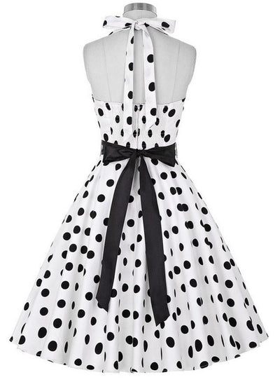 Rochie Vintage Alb-Negru