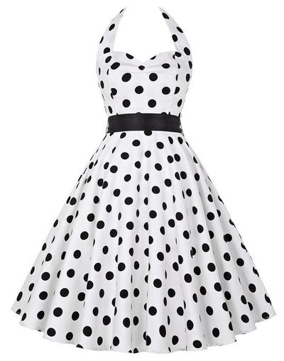 Rochie Vintage Alb-Negru