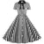 Rochie Vintage Retro Alb-Negru