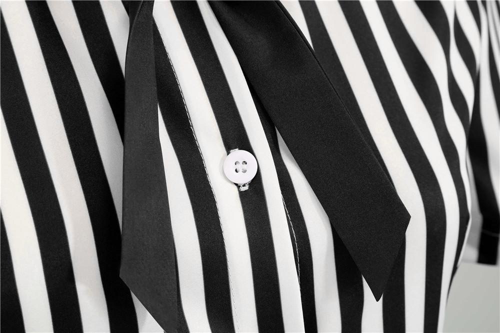 Rochie Vintage Retro Cu Dungi Negru