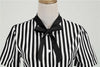 Rochie Vintage Retro Cu Dungi Negru