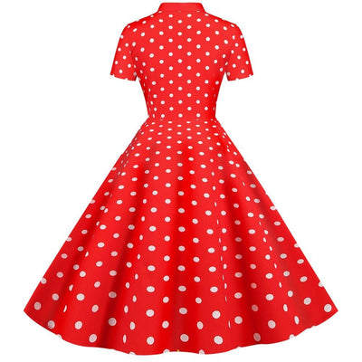 Rochie Roșie Vintage Retro