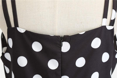 Rochie Rockabilly Vintage Negru Alb Buline