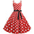 Rochie Rockabilly De Epocă, Buline Roșii Albe