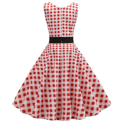 Rochie De Epocă Roșie Și Albă