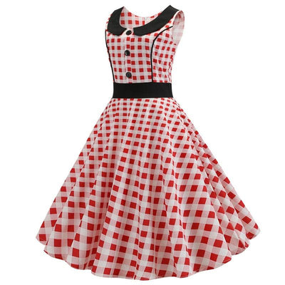 Rochie De Epocă Roșie Și Albă