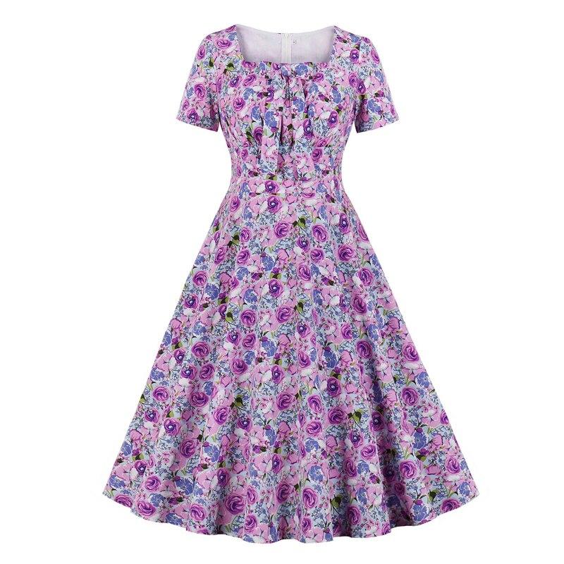 Rochie Mov Vintage Anilor 50