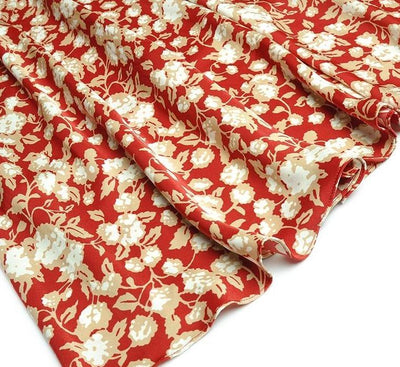 Rochie Florală Vintage Anilor 40 Roșie