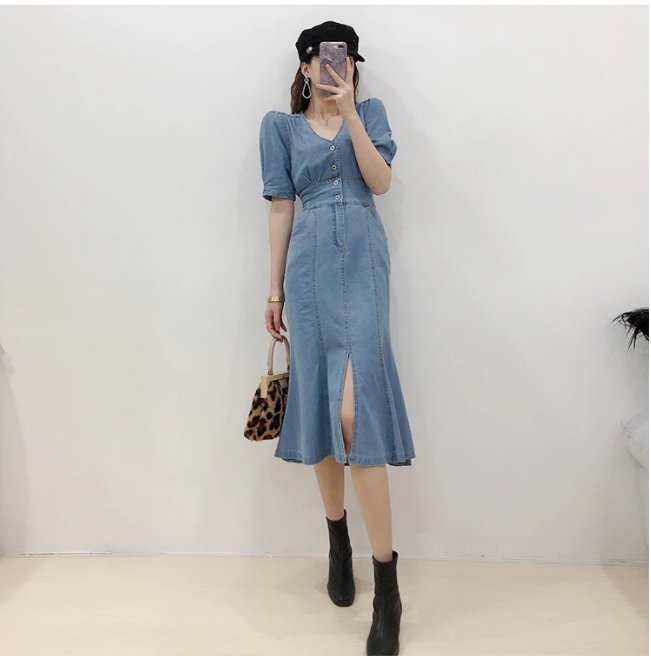 Rochie Vintage Anilor 40 Out-Fit Albastru