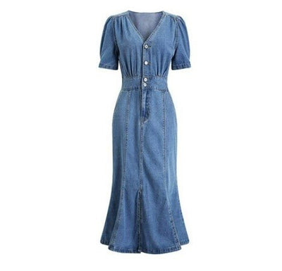 Rochie Vintage Anilor 40 Out-Fit Albastru